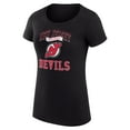 thumbnail image 2 of Women's G-III 4Her by Carl Banks Black New Jersey Devils Super-Slim Fit Lightweight Team Logo Graphic T-Shirt, 2 of 3