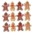 thumbnail image 5 of SEWACC 12Pcs Gingerbread Man Ornaments Assorted Color PVC Decorative Christmas Pendant 7X5.5CM, 5 of 8