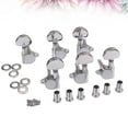 thumbnail image 4 of Shisuyan 1Ensemble GC203O Pièces de Guitare Pegs de Réglage 3L3R Clés de Réglage de Guitare Robustes Têtes de Machine à Engrenages Fermés (Argent), 4 of 8