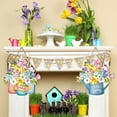 thumbnail image 4 of Fymlhomi Spring Door Decor Flower Welcome Door Sign Spring Door Hanger for Front Door Rustic Flower Wall Pediments for Spring Easter Party Outdoor Indoor Front Door Decor(Fresh), 4 of 6