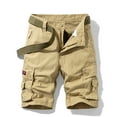 thumbnail image 1 of Jophufed Fashion Men's Pants Pocket Zipper Buttons Solid Leisure Time Tooling Shorts Cargo Pants, 1 of 6