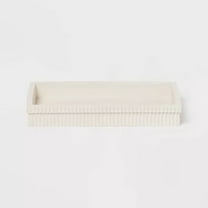 Ribbed Bath Tray White