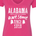 thumbnail image 4 of Inktastic Alabama Awesome Since 1819 Women's V-Neck T-Shirt, 4 of 5