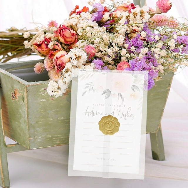 GARVALON 1Set Clear Invitation Envelopes with Translucent Paper for Wedding Party Cards and Invitations