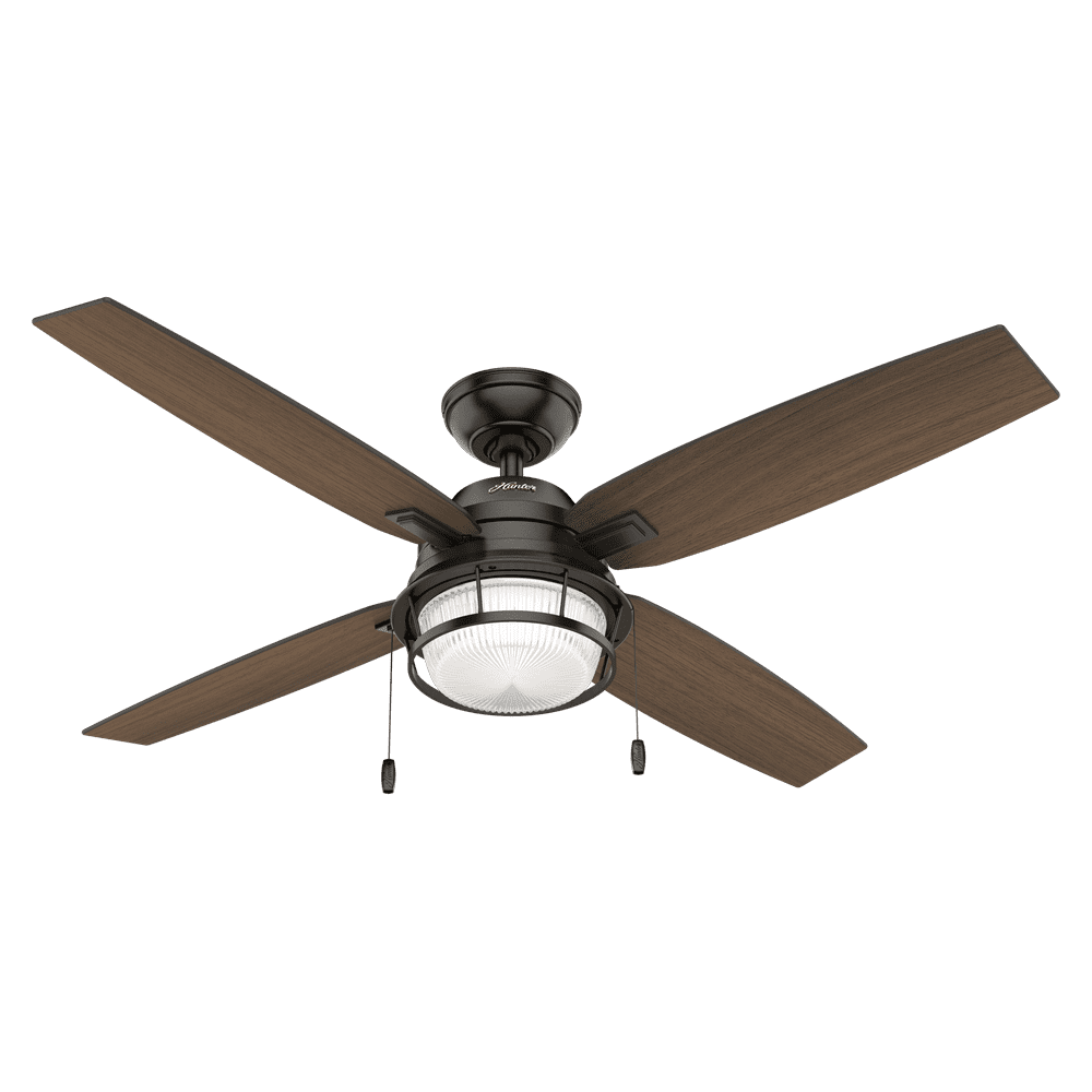 Hunter 52" Ocala Noble Bronze Ceiling Fan with Light Kit and Pull Chain