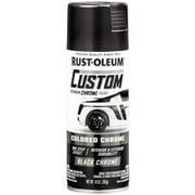 Black, Rust-Oleum Automotive Custom Chrome Gloss Spray Paint-343346, 10 oz, 6 Pack