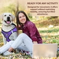 thumbnail image 6 of Murphy & Roxy No-Pull Dog Harness – Adjustable Vest Harness with Reflective Trim for Small to Medium Dog Breeds – Heavy-Duty and Comfortable for Walking, Training for Pets, Purple (Size L), 6 of 6