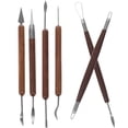 thumbnail image 2 of EeaseCA 6PCS Wood Ceramic Art Clay Sculpture Carving Polymer Clay Modeling Chisel Tools Kit Set, 2 of 9