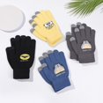 thumbnail image 3 of Guantes de cinco dedos para mujer, estilo coreano de invierno, para estudiantes, con dibujos animados bonitos, de terciopelo, tejidos gruesos, para parejas, 3 of 6