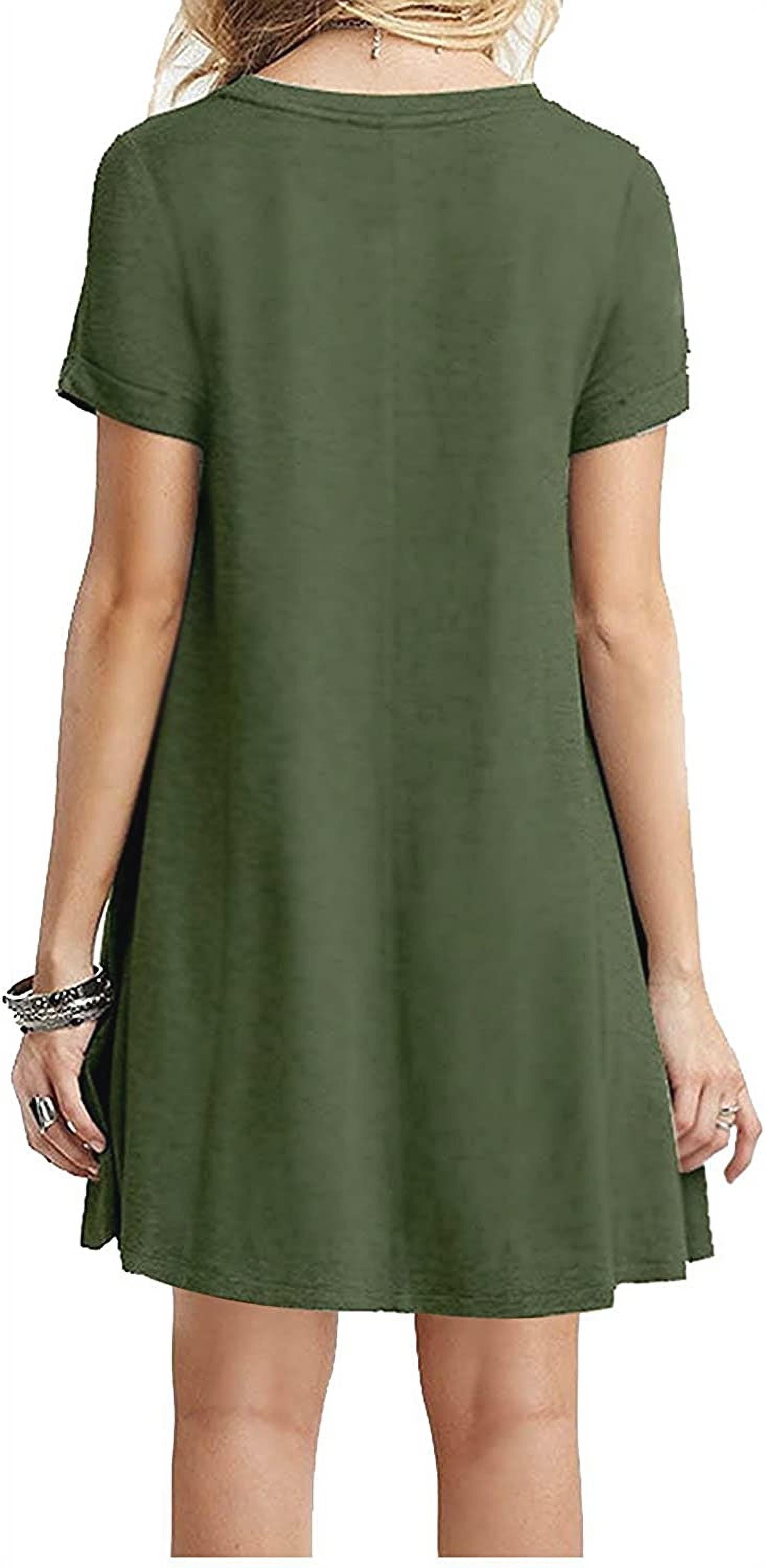 Women's Loose Tee T-Shirt Summer Casual Dress Short Sleeves