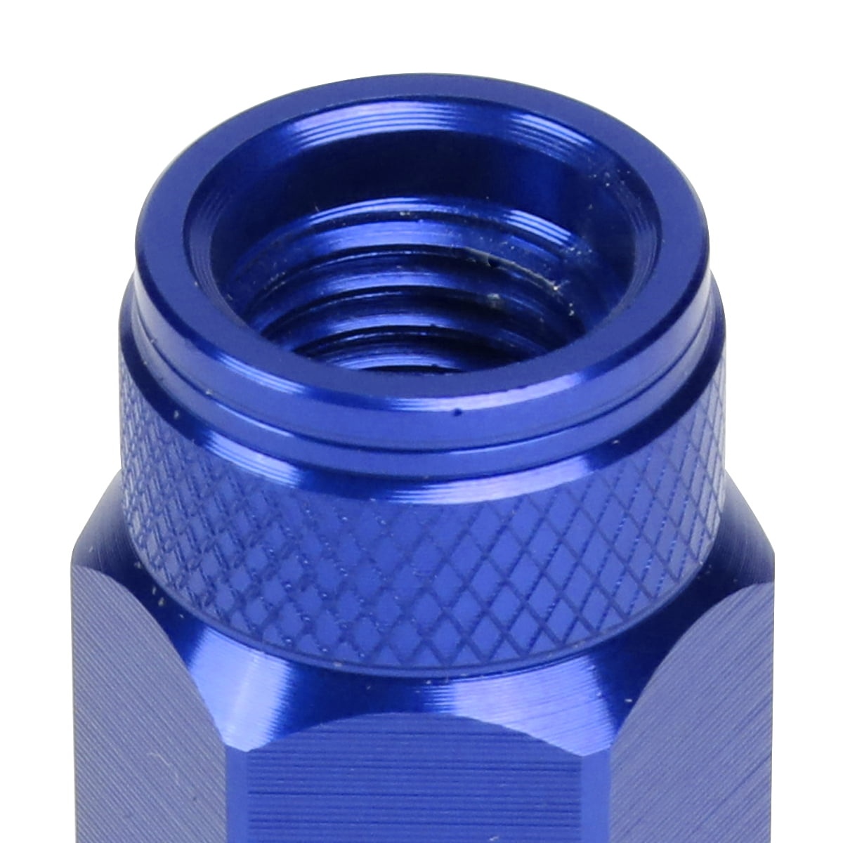 J2 Engineering LN-T7-026-15-BL J2 Engineering 7075 -T6 Forged Aluminum M12 x 1.5 20 Pcs 70mm Open End Lug Nut Set w/ Adapter ( Blue )