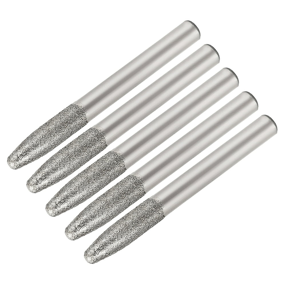Diamond Burrs Grinding Drill Bits for Rotary Tool 1/4Inch Shank 6mm