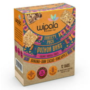 Wipala Andean Bar Variety Mix of Pineapple, Raw Cacao, Banana | Protein Bars Healthy Snack Energy Bar Organic Quinoa and Andean Lupin Snack Bars, Sugar Free, Vegan, Gluten Free, and Non-GMO| 12 Pack
