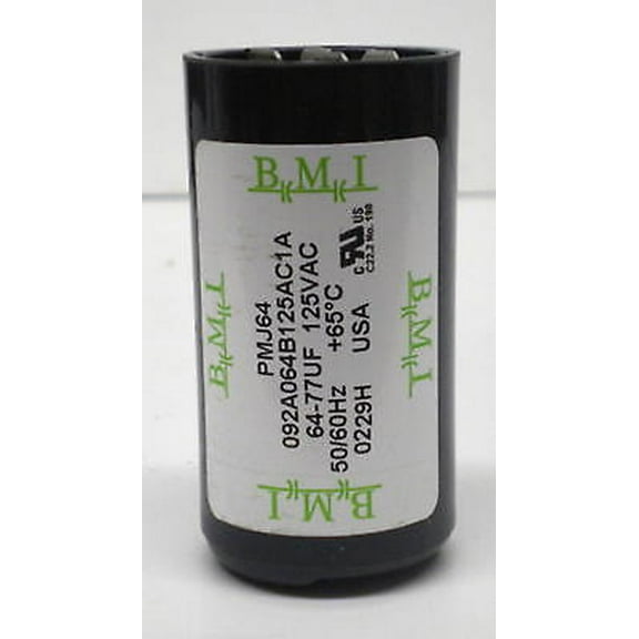 Packard PMJ64 Motor Start Capacitor. 64-77 MFD UF / 110-125 VAC