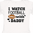 thumbnail image 4 of Inktastic I Watch Football with My Daddy Boys or Girls Long Sleeve Baby Bodysuit, 4 of 5