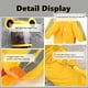 thumbnail image 2 of Chubasquero impermeable para perros con rayas reflectantes de seguridad, capa de perro salchicha ajustada con capucha (M), 2 of 5