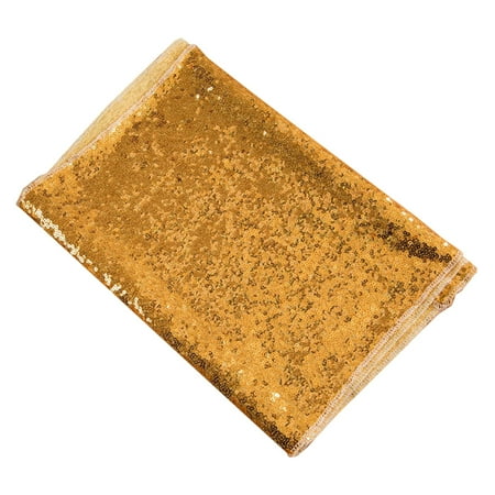 

1Pc Creative Sequins Table Cover Practical Household Table Runner (Golden)