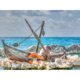 thumbnail image 1 of Taladro Pintura Diamante (DE2365) DIY Mosaico Seaside Barco De Madera Kit De Resina Redonda Completa 40x50cm FLhrweasw Nuevo, 1 of 1