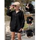 thumbnail image 5 of Ekouaer Women 2 Piece Sets Lounge Sets Summer Outfits Button Down Shirts and Casual Shorts with Pockets, 5 of 5