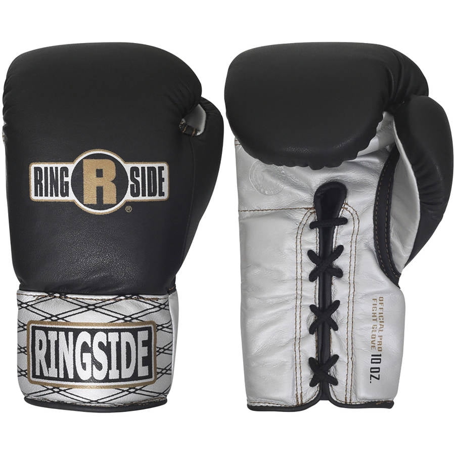 Ringside Ultimate Pro Fight Gloves 12 oz Black / Silver