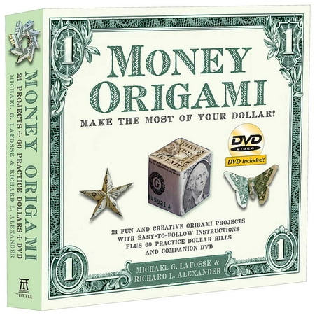 Money Origami Kit - Fold 21 Amazing Shapes Of Dollar Bill 64 Page Book + (Best Way To Fold Money)