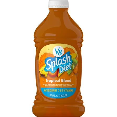 V8 Splash Diet Tropical Blend Flavored Beverage, 64 fl oz Bottle