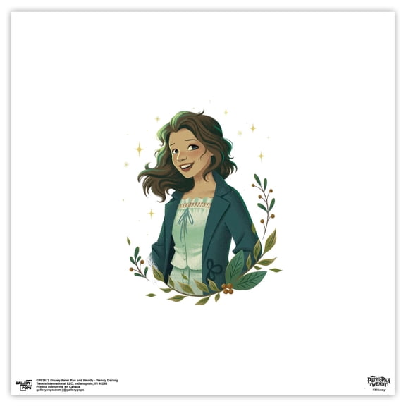 Gallery Pops Disney Peter Pan & Wendy - Wendy Darling Wall Art, Unframed Version, 12" x 12"
