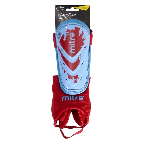 Protège-tibia Mayan de Mitre pour Pee-Wee en bleu/rouge