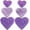 Purple, variant on Sparkling Acrylic Heart Earrings for Women Lightweight Heart Dangle Earrings Love Heart Drop Earrings, Valentine's Day Mother's Day Gifts
