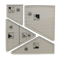 thumbnail image 4 of BUYISI Diy Sewing Ruler Transparent Acrylic Ruler Irregular Sewing Patchwork Ruler Of Patchwork Measuring Cloth Cutting Template Tools 4Pcs, 4 of 5