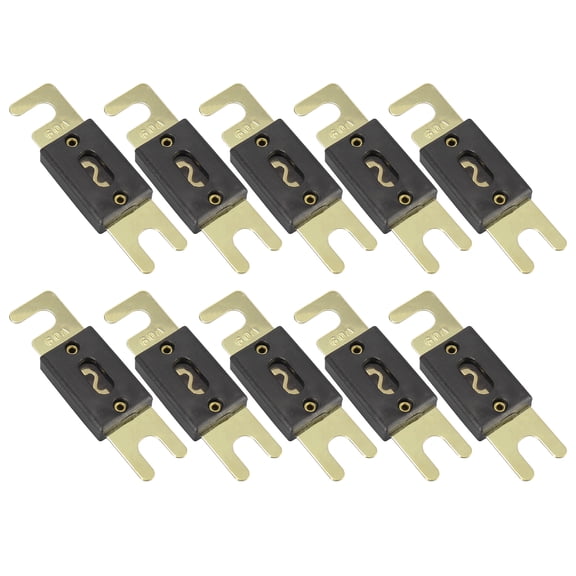 10pcs ANL Fuses 60A 60AMP for Car Truck Motorcycle Boat Audio CDs Gold Tone