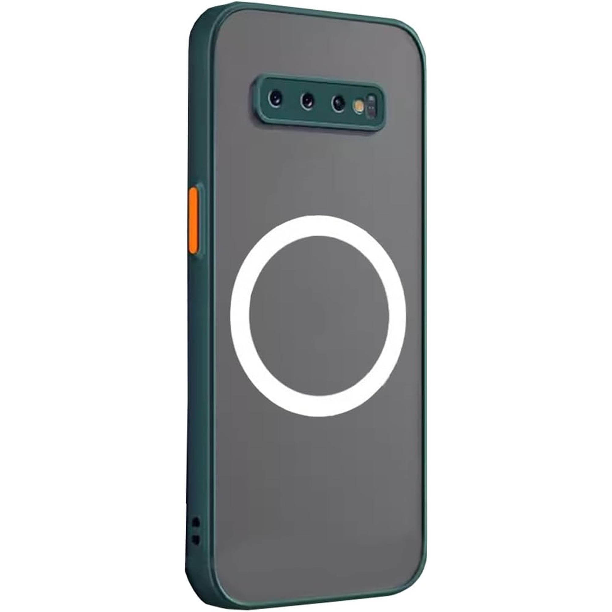 Galaxy S10+ Plus Case Magnetic [Support Magsafe Charger] Wireless Anti-Scratch Shockproof Matte Clear Full Camera Protection Slim Thin Phone Cover Case for Samsung Galaxy S10 Plus 6.4"-Green