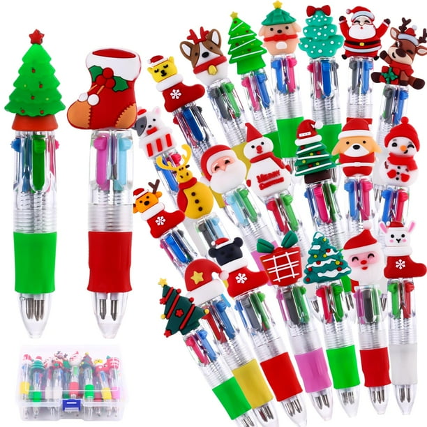 Bolígrafos Vellibring Christmas, 24 unidades, 4 en 1, para niños