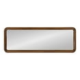 thumbnail image 3 of Kate and Laurel Pao Mid-Century Panel Wood Framed Wall Mirror, 16 x 48, Walnut Brown, Modern Full Length Mirror for Wall, 3 of 8