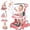 Pink, variant on YUCHANG 4 in 1 Baby Walker with Wheels,Push Walker With Music Activity,Foldable and Height Adjustable