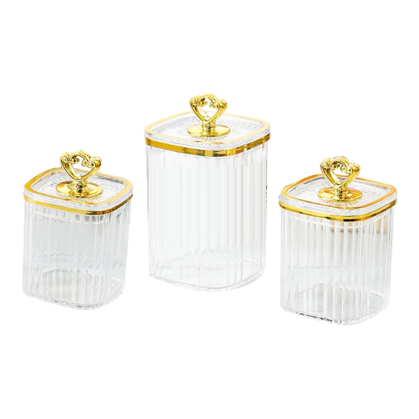 Baoblaze 3 Pieces Airtight Food Storage Container Grain Jar for Kitchen Wedding Candy
