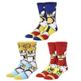 thumbnail image 7 of Sonic the Hedgehog Main Characters Animigos Casual Crew Socks Set for Men 3-Pack, 7 of 7