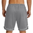thumbnail image 3 of Yungyresw Baggy Basketball Shorts For Men Elastic Waist Quick Dry Lightweight Mesh Athletic Shorts Workout Running Casual Shorts Dark Gray M, 3 of 5