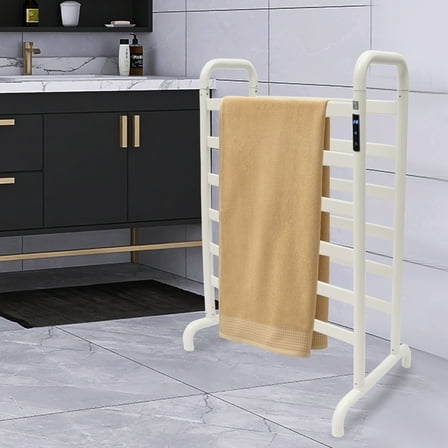 Modern Heated Towel Rack, Towel Warmer Rack Electric Towel Warmer Rack White