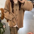 thumbnail image 2 of Suéter de mujer de manga larga con cuello redondo de estilo perezoso japonés abrigo otoño e invierno nuevo cárdigan de punto ceroso suave top suelto para usar afuera, 2 of 5