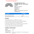 thumbnail image 2 of Rear Brake Rotor Set 2 Piece - Compatible with 2004 - 2008 Chrysler Crossfire 2005 2006 2007, 2 of 2