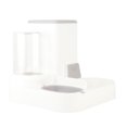 thumbnail image 3 of Pet Water and Food Bowls Set, Automatic Pet Food and Water Dispenser Large Capacity Wet  Dry Separation Easy to Clean Pet Water and Food Bowls Set for Cats Dogs, 3 of 5