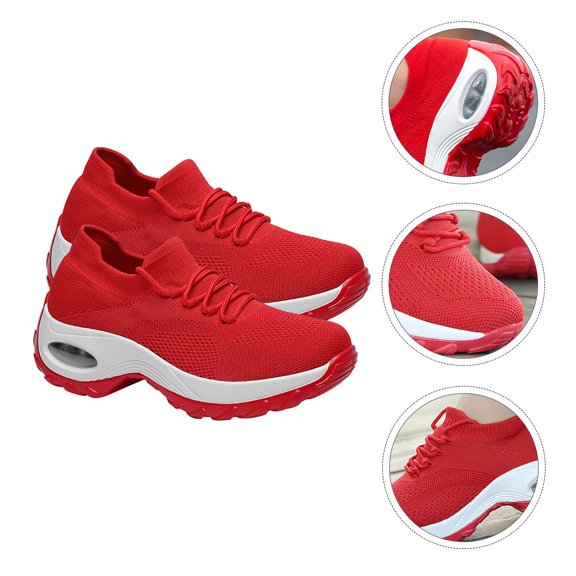 AURARMLET Red Women Comfortable Sneakers For Travel Daily Wear 1 Pair
