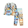 thumbnail image 2 of Lsque Bluey Pattern Long Sleeve Pajama Set for Women - Soft 2-Piece Sleepwear and Loungewear Set with Pockets, Comfy Nightwear, 2 of 8