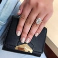 thumbnail image 3 of HeartsAndYou 2.6ct Engagement Ring for Women Oval Cut Moissanite Solitaire with Accent 18k Rose Gold over Silver, 3 of 6