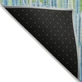 thumbnail image 2 of HomeRoots 584057 5 x 8 ft. Abstract Washable Indoor & Outdoor Rectangle Area Rug, Aqua, Teal Blue & Lime Green, 2 of 5