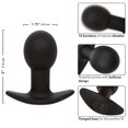 thumbnail image 6 of CalExotics Rock Bottom Pop Vibrating Silicone Anal Plug, Black, 6 of 8