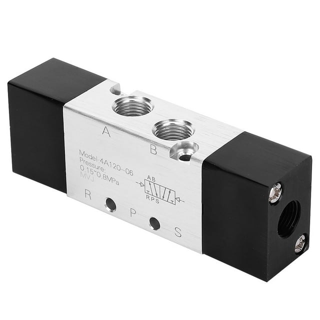 Valve Pneumatic Tool Pneumatic Equipment 4A120-06 2 Position 5 Way Pneumatic Air Valve Inlet/Outlet/Exhaust PT1/8in