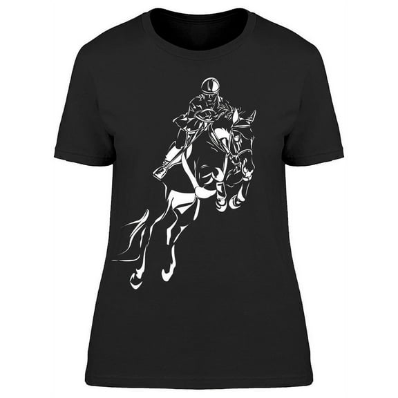 Rider And Horse, Sketch T-Shirt Women -Image by Shutterstock, Female x-Large
