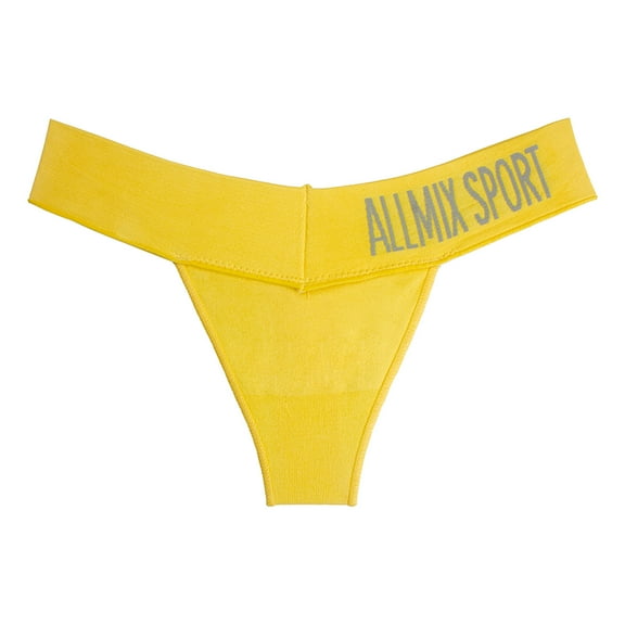 Bigersell Panties for Women Clearance No Show Underwear Bikini Panty Style P-354 Polyester Bikini Panties Ladies Thong Underwear Briefs High Waist Women's Panties Yellow L